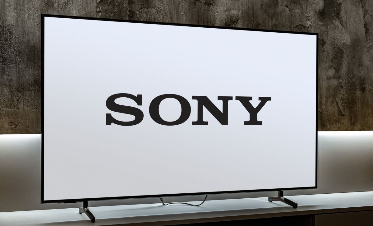 Sony logo on TV