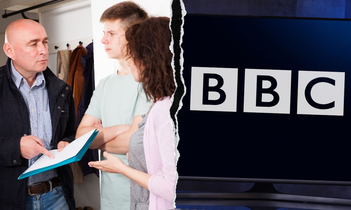 BBC tv licence collector collage