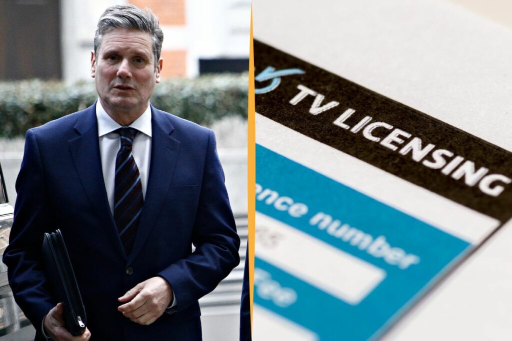 Keir Starmer TV Licence collage