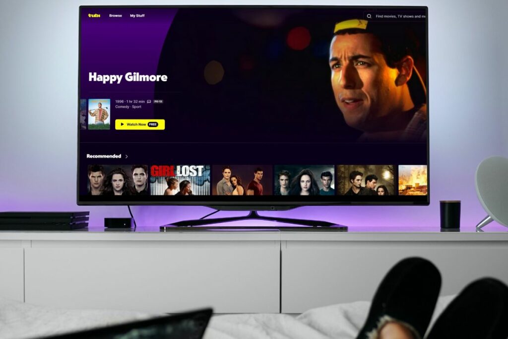 Tubi UK TV mockup