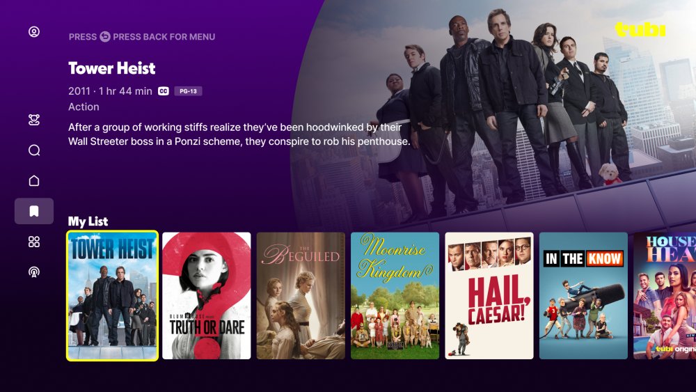 Tubi app on Fire TV
