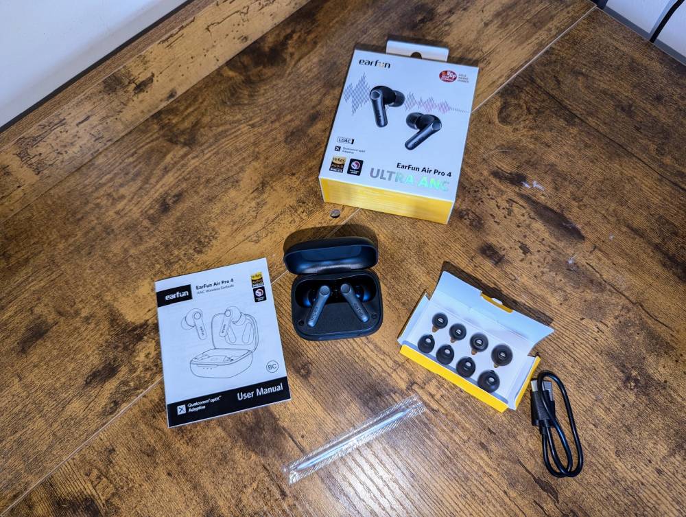 Earfun Air Pro 4 in the box