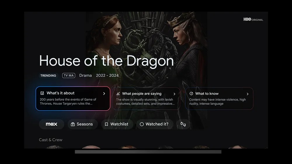 Google TV Streamer AI summary