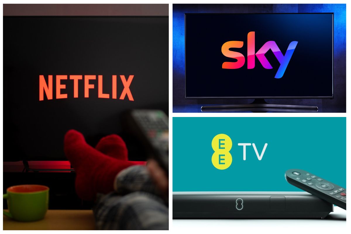 Netflix Sky EE TV collage