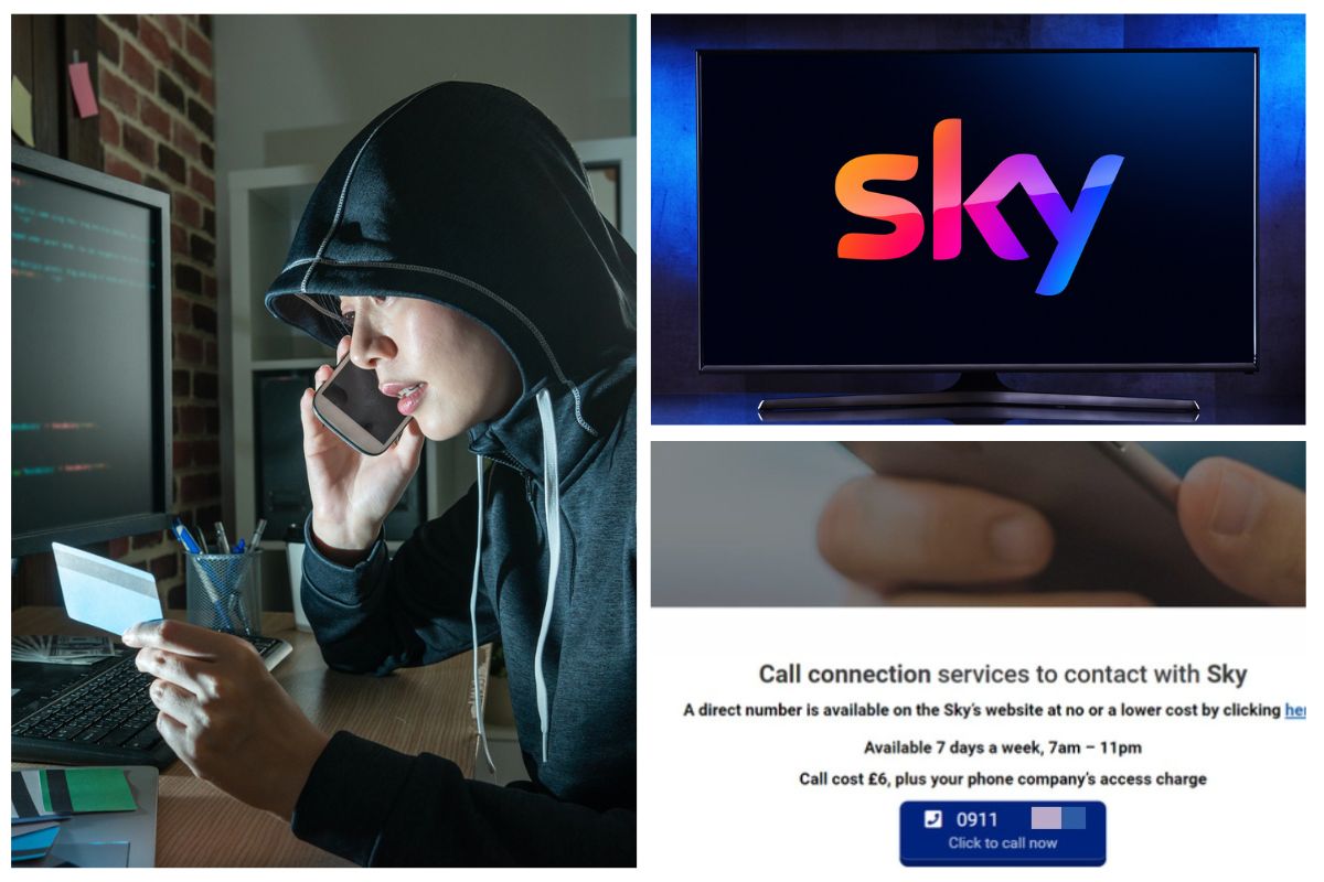 Sky scam calls collage