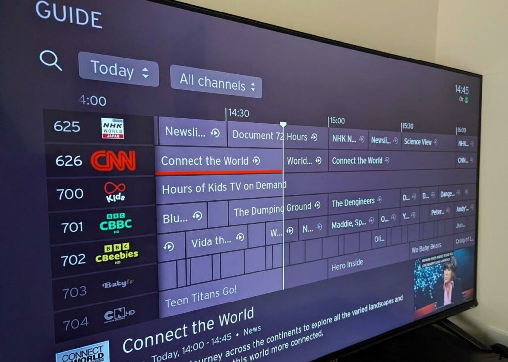 CNN on Virgin Media TV Guide