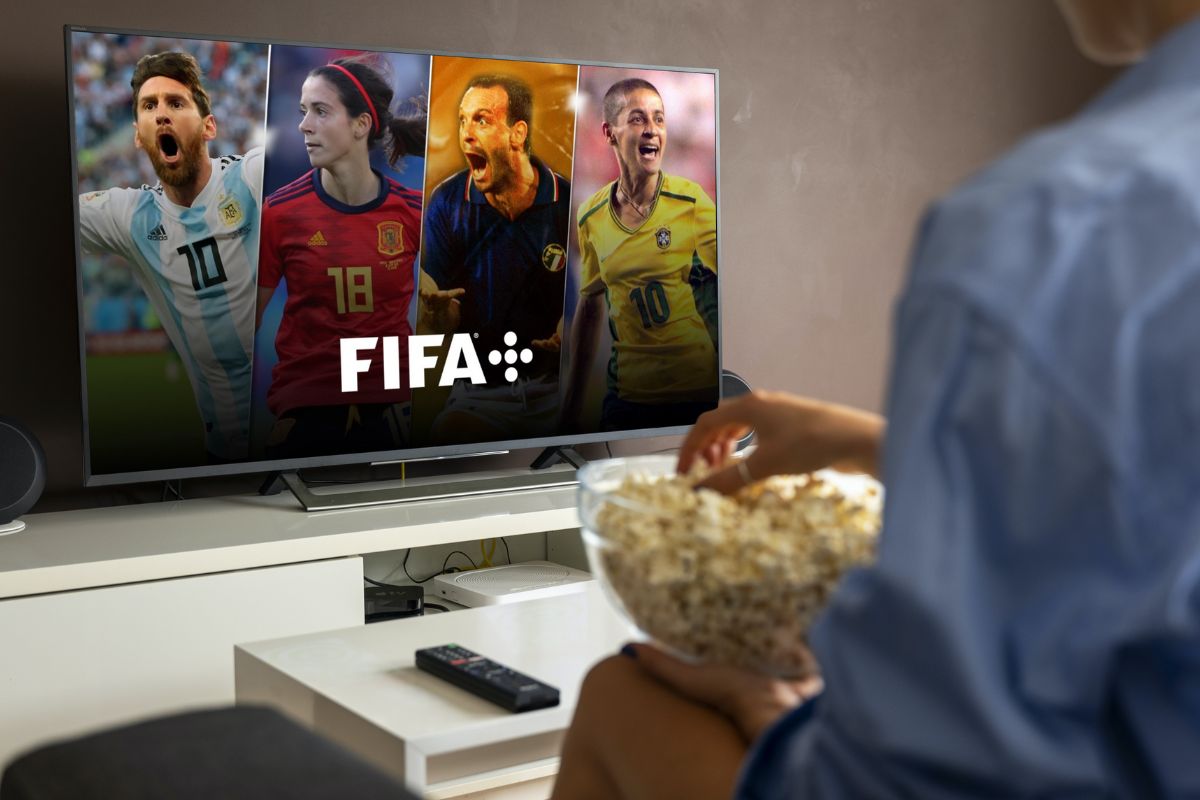 Fifa Plus on TV mockup Fifa Plus on TV mockup