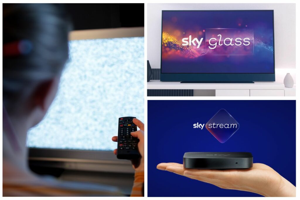 sky glass sky stream down collage
