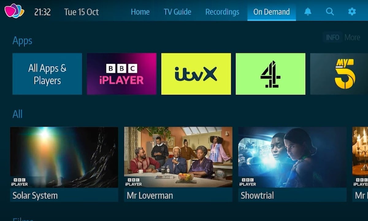 Freesat 2024 interface