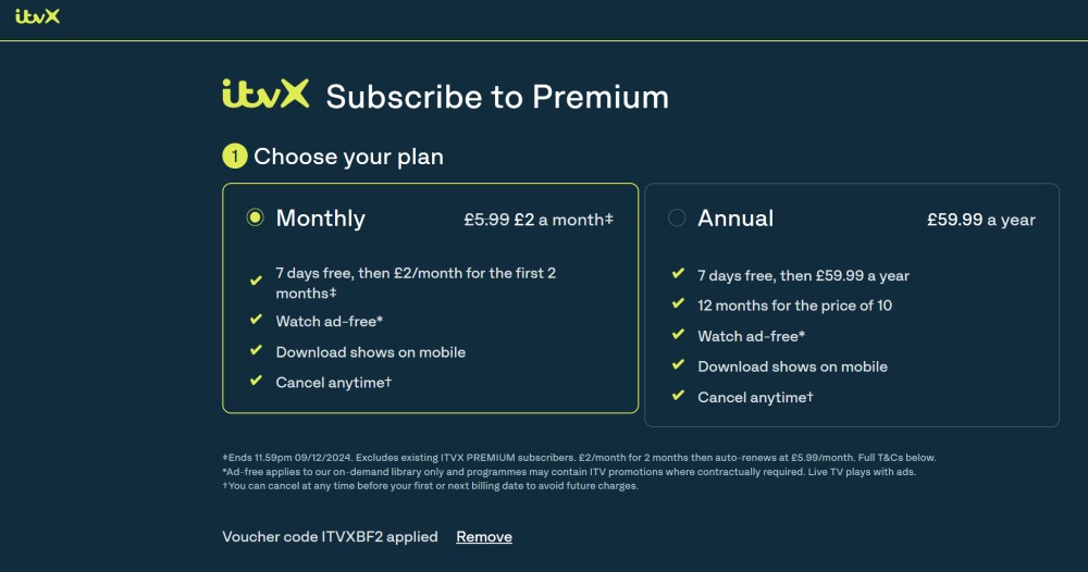 ITVX Premium black friday 2024