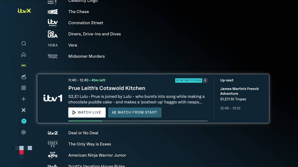 ITVX Live channel