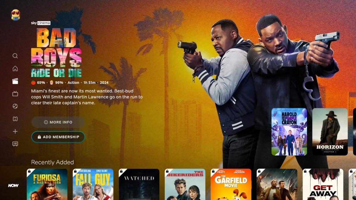NOW TV cinema movies 2025