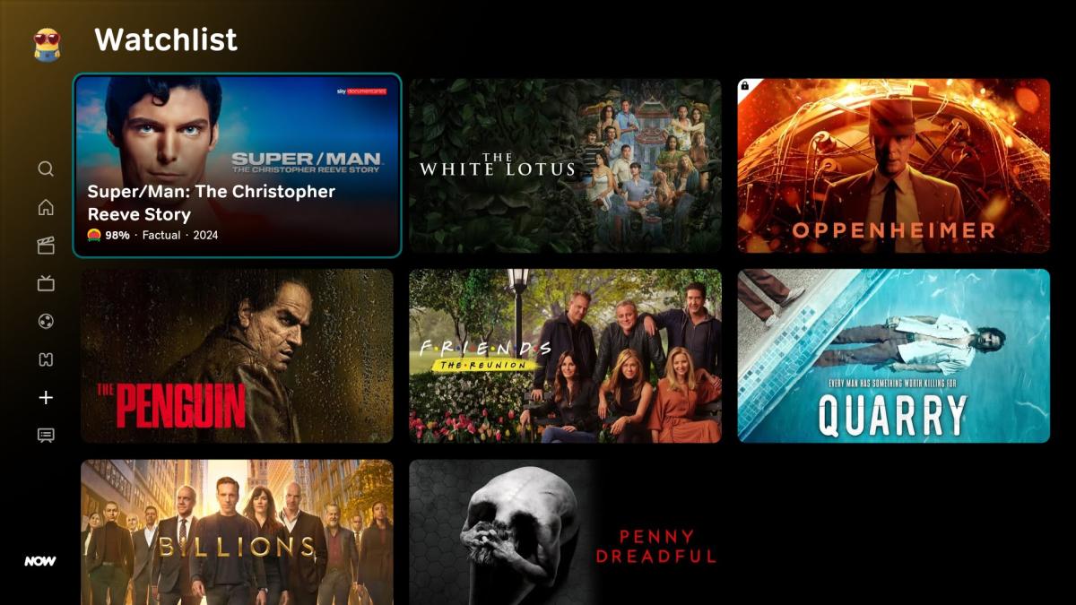 NOW TV watchlist 2025