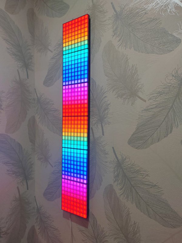 Twinkly Squares on wall