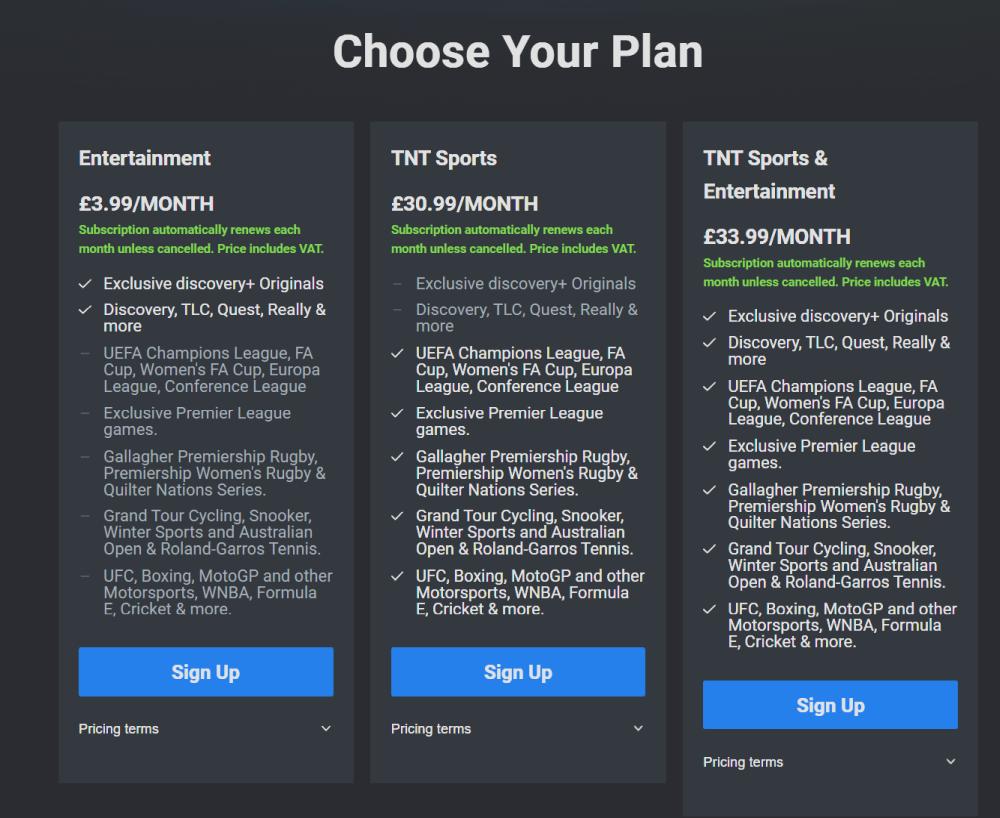 Discovery Plus 3 plans 2025