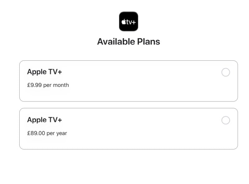 Apple TV Plus UK prices 2025