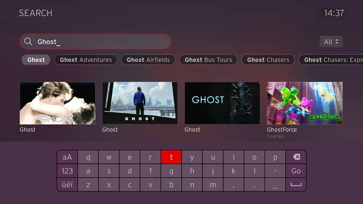 Virgin Media search ghosts