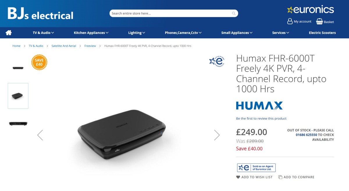 Humax FHR-6000T BJ Electrical