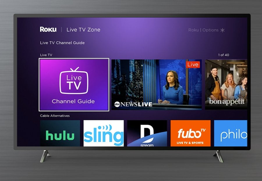 Roku Live TV menu US