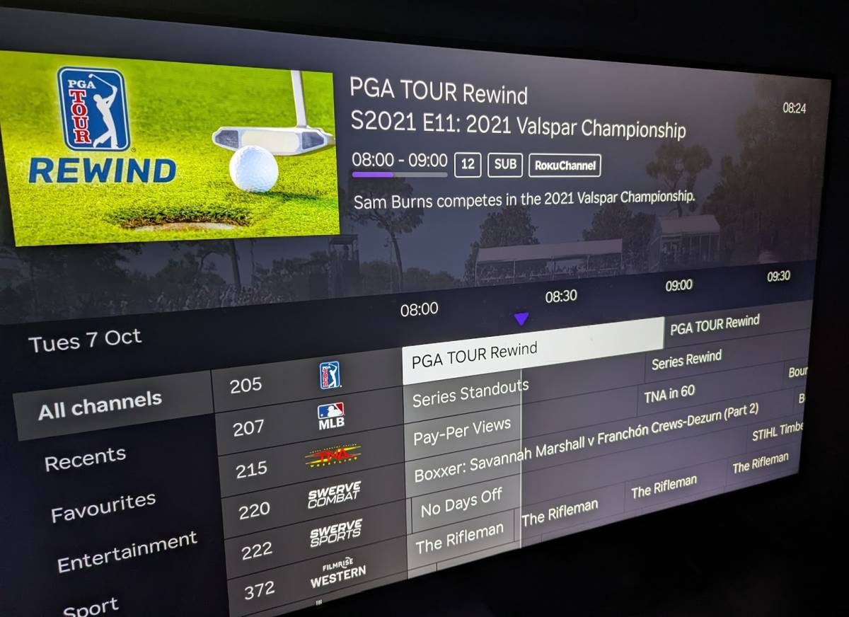 Roku Live TV PGA