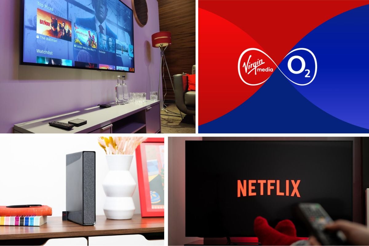 Virgin Media broadband tv collage
