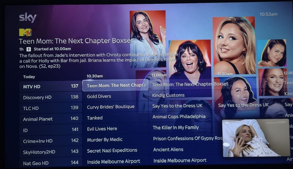 MTV HD Teen Mom EPG