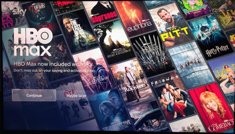 HBO Max activate on Sky TV