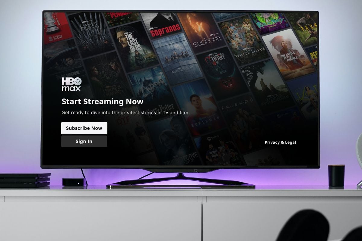 HBO Max on TV mockup