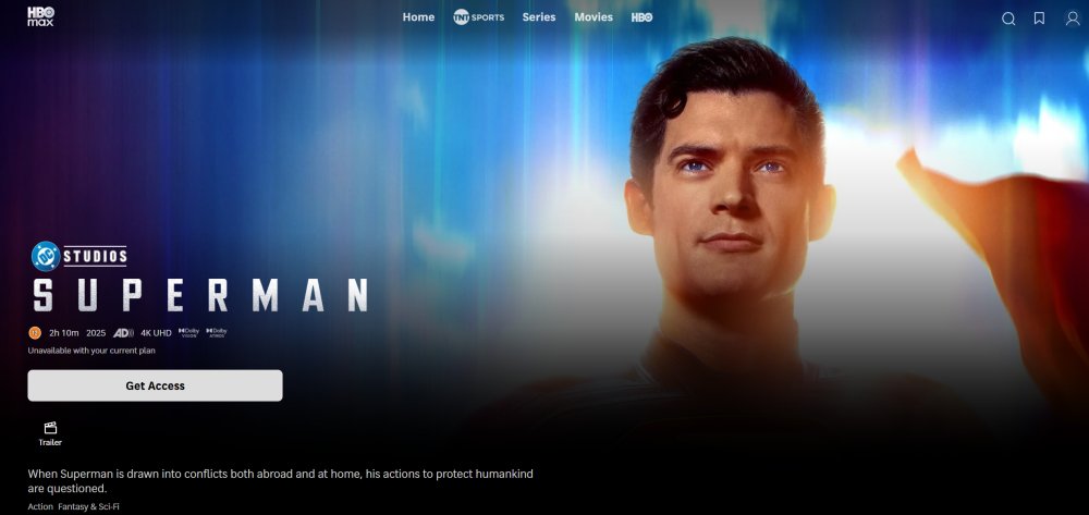 Superman HBO Max get access