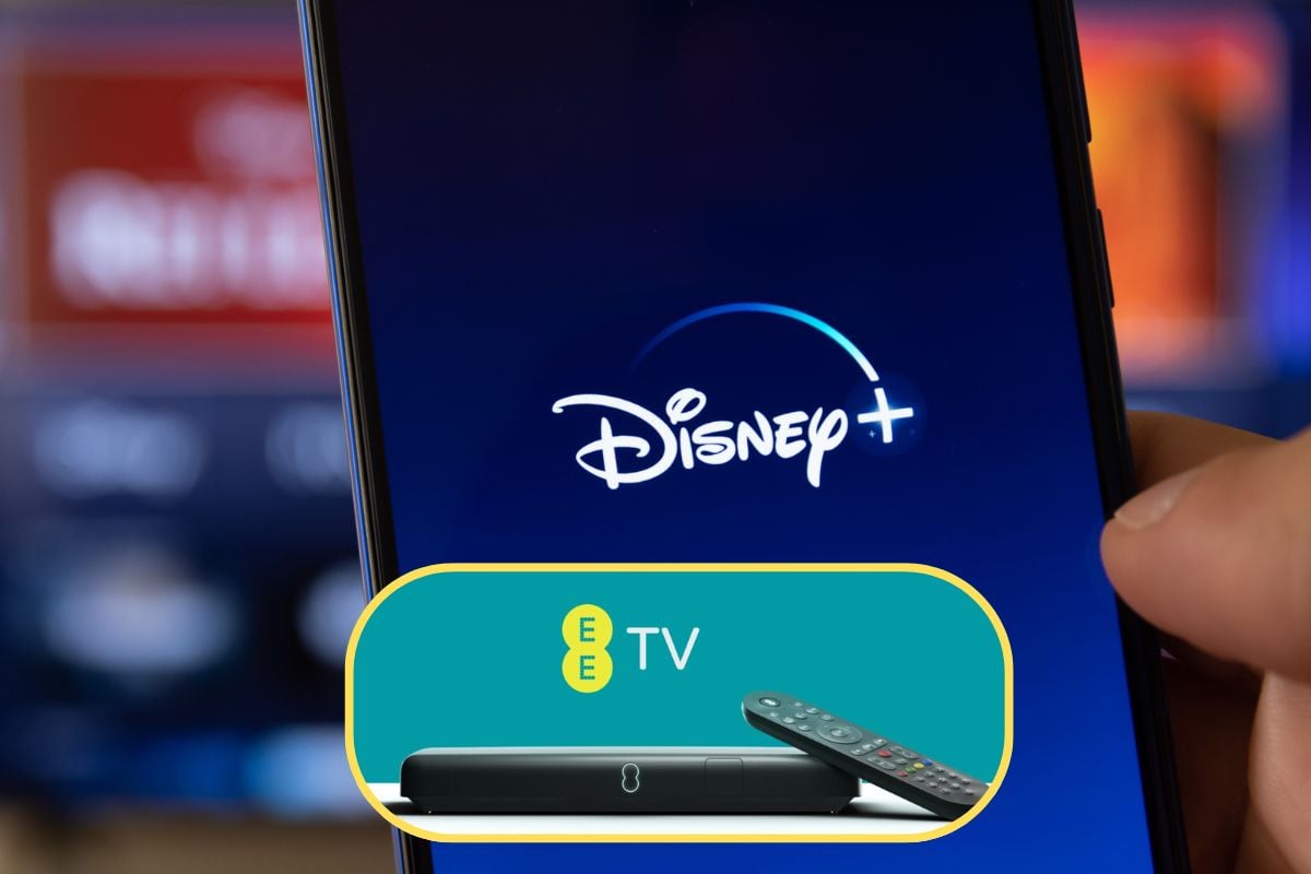 Disney plus EE TV collage