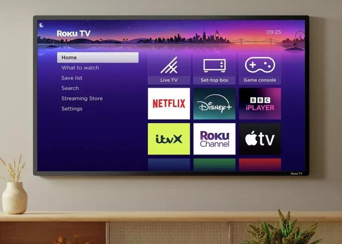 Sharp Roku Mini Led TV living room Sharp Roku Mini Led TV living room