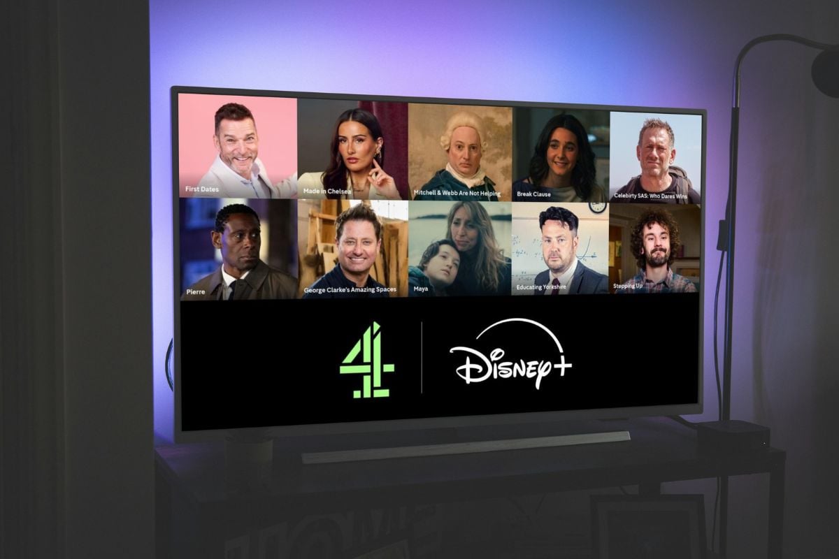 Channel 4 and Disney+ mockup
