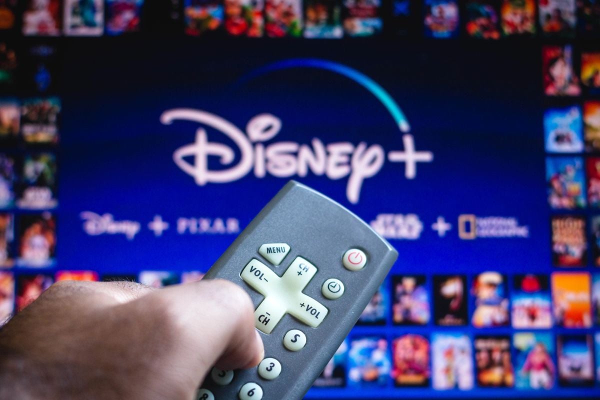 Disney+ on TV with remote